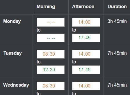 Plugins categorized as hours .